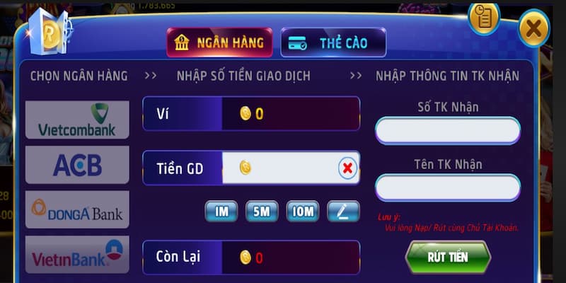 Tips quan trọng khi rút tiền rikvip